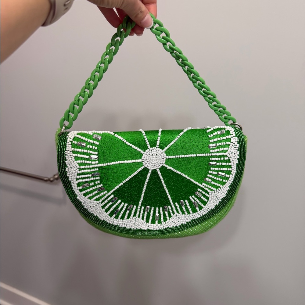 Lime clutch/ purse